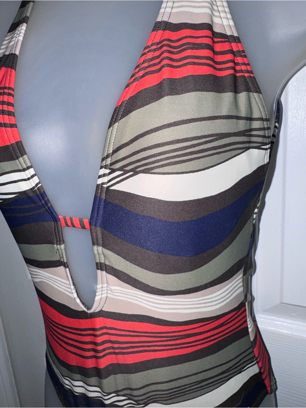 Vince Camuto Plunging V-Neck One-Piece Swimsuit - Picture 6 of 10